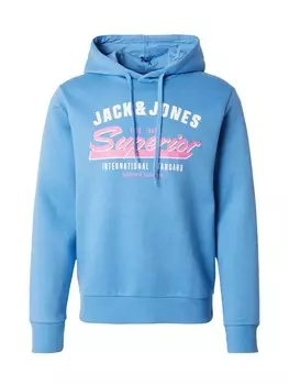 Толстовка с капюшоном JACK & JONES Sweatshirt, светло-синий