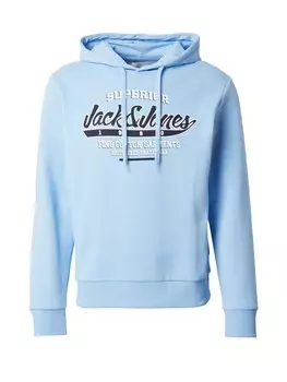 Толстовка с капюшоном JACK & JONES Sweatshirt, темно-синий/светло-синий