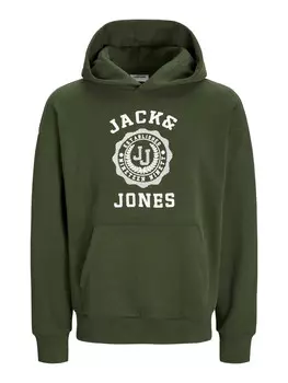 Толстовка с капюшоном Jack & Jones, зеленый
