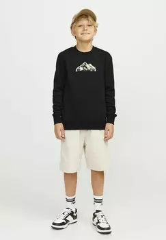 Толстовка с капюшоном JCOFUSION CREW NECK Jack & Jones, черный