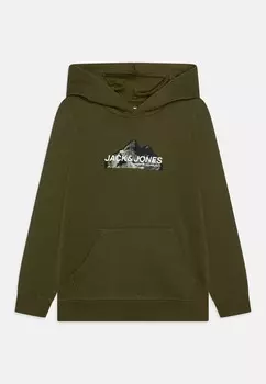Толстовка с капюшоном JCOMOUNTAIN LOGO HOOD Jack & Jones, бежевый
