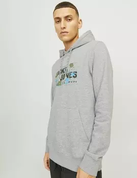 Толстовка с капюшоном JCOOUTDOOR LOGO Jack & Jones, серый