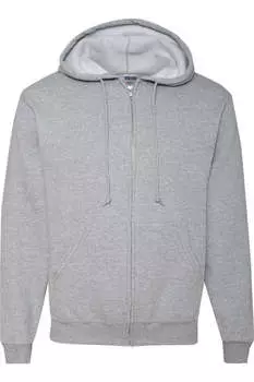 Толстовка с капюшоном JERZEES NuBlend на молнии, цвет athletic heather