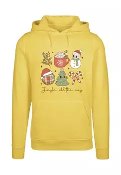 Толстовка с капюшоном JINGLE ALL THE WAY CHRISTMAS GROOVE F4NT4STIC, желтый