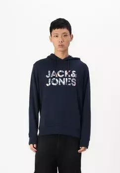 Толстовка с капюшоном JJEBRYAN CORP LOGO HOOD Jack & Jones, темно-синий