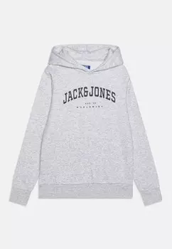 Толстовка с капюшоном JJECALEB VARSITY NOOS Jack & Jones Junior, цвет Mottled Grey