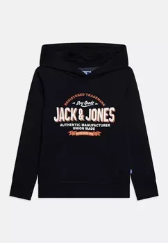 Толстовка с капюшоном JJELOGO HOOD Jack & Jones, темно-синий