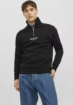 Толстовка с капюшоном JORVESTERBRO QUARTER ZIP Jack & Jones, черный