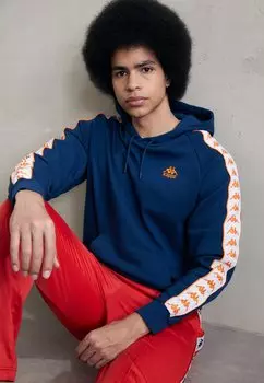 Толстовка с капюшоном Kappa, темно-синий