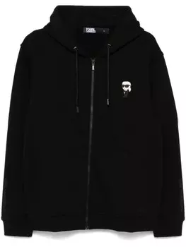 Толстовка с капюшоном Karl Lagerfeld Ikonik Karl, черный