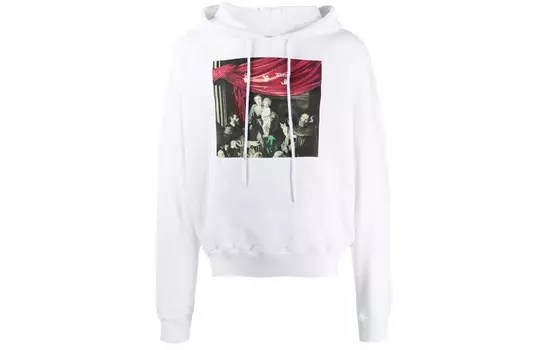 Толстовка с капюшоном «Картина Караваджо» Off-White, белый