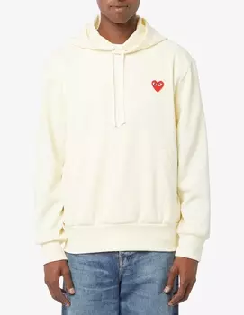 Толстовка с капюшоном-кенгуру Comme des Garons Play, кремовый