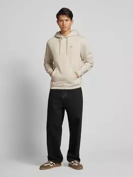Толстовка с капюшоном классического кроя с вышитым логотипом Tommy Jeans, бежевый