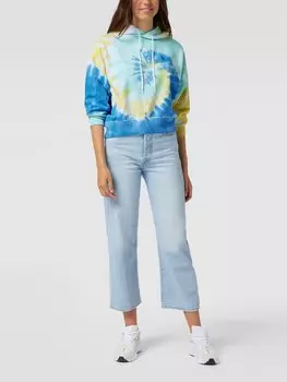 Толстовка с капюшоном классического кроя в стиле батик Polo Ralph Lauren, светло-бирюзовый