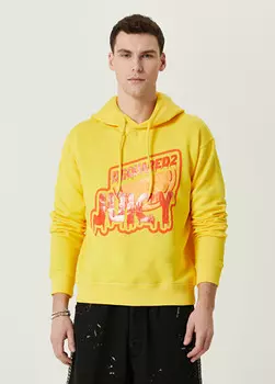 Толстовка с капюшоном классного кроя Dsquared2, желтый