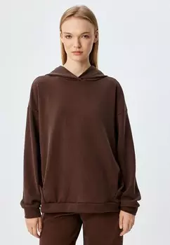Толстовка с капюшоном Koton, коричневый