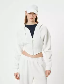 Толстовка с капюшоном Koton Sweatshirt, белый