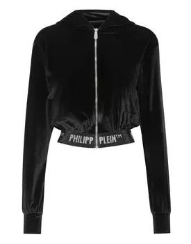 Толстовка с капюшоном Кристалл Philipp Plein, черный