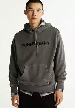 Толстовка с капюшоном LABEL Tommy Jeans, серый