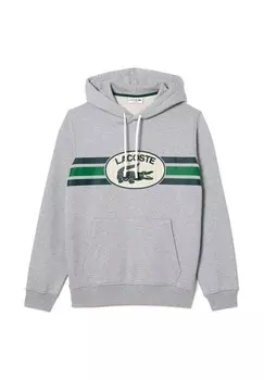 Толстовка с капюшоном Lacoste, пестрый серый