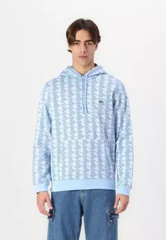 Толстовка с капюшоном Lacoste, сине-серый