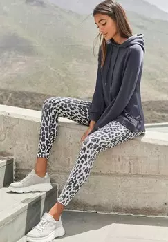 Толстовка с капюшоном LASCANA, антрацит