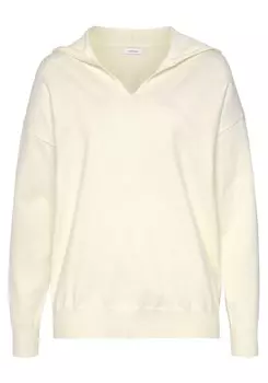 Толстовка с капюшоном LASCANA Sweater, кремовый