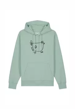 Толстовка с капюшоном LE POULET DAS HUHN watapparel, бирюзовый