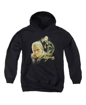 Толстовка с капюшоном Legolas для мальчиков и подростков Lord Of The Rings, черный