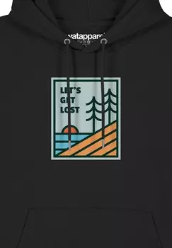 Толстовка с капюшоном LET'S GET LOST watapparel, черный