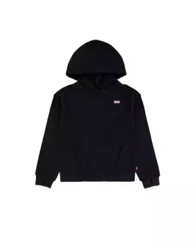 Толстовка с капюшоном Levi's Batwing Patch Oversize для девочек, черный