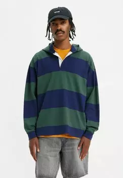 Толстовка с капюшоном Levi's, зеленый меланж