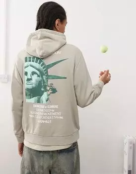 Толстовка с капюшоном liberty в пигментном овсяном цвете Gramicci