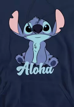 Толстовка с капюшоном LILO AND STITCH ALOHA PRINT Disney, темно-синий