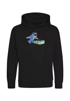Толстовка с капюшоном LILO STITCH DJ STITCH Disney, черный