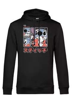 Толстовка с капюшоном LILO STITCH KANJI Disney, черный
