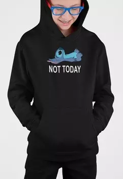Толстовка с капюшоном LILO STITCH NOT TODAY Disney, черный