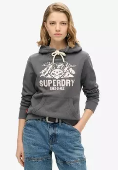 Толстовка с капюшоном LO-FI OUTDOOR GRAPHIC Superdry, серый