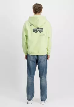 Толстовка с капюшоном LOGO Alpha Industries, светло-зеленый
