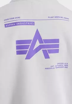 Толстовка с капюшоном LOGO BP Alpha Industries, светло-серый