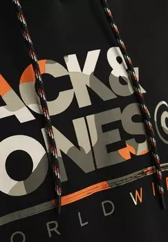 Толстовка с капюшоном LOGO Jack & Jones, черный