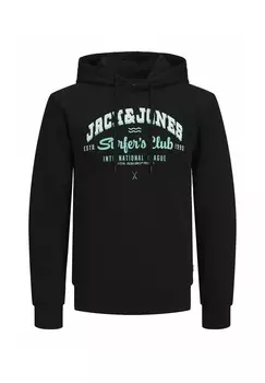 Толстовка с капюшоном LOGO Jack & Jones, черный