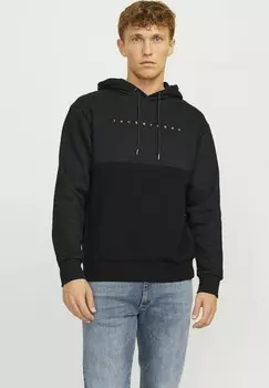 Толстовка с капюшоном LOGO Jack & Jones, цвет Mottled Black