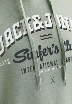 Толстовка с капюшоном LOGO Jack & Jones, светло-зеленый