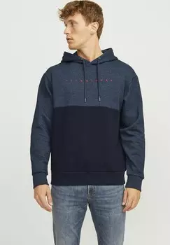 Толстовка с капюшоном LOGO Jack & Jones, темно-синий