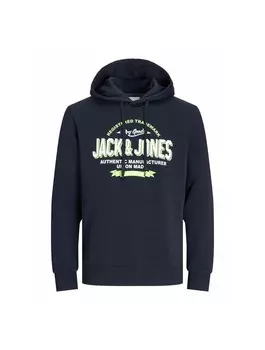 Толстовка с капюшоном LOGO Jack & Jones, темно-синий
