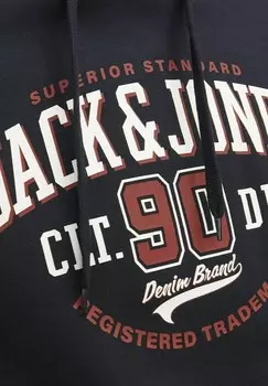 Толстовка с капюшоном LOGO Jack & Jones, темно-синий