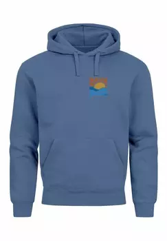 Толстовка с капюшоном LOGO PRINT SOMMER SONNE WELLE BEACH Neverless, синий