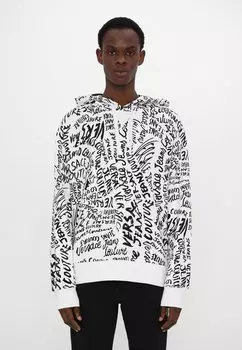 Толстовка с капюшоном LOGOMANIA CIRCLE - Sweatshirt Versace Jeans Couture, белый
