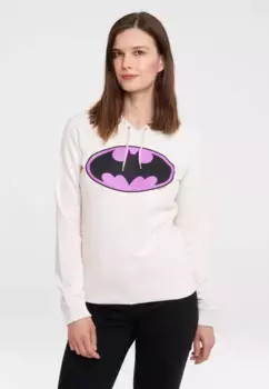 Толстовка с капюшоном LOGOSHIRT "DC Comics - Batman", с лицензионным принтом, бежевый